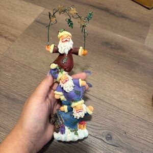 Vintage Santa Figurine with Stars/ Christmas Holiday